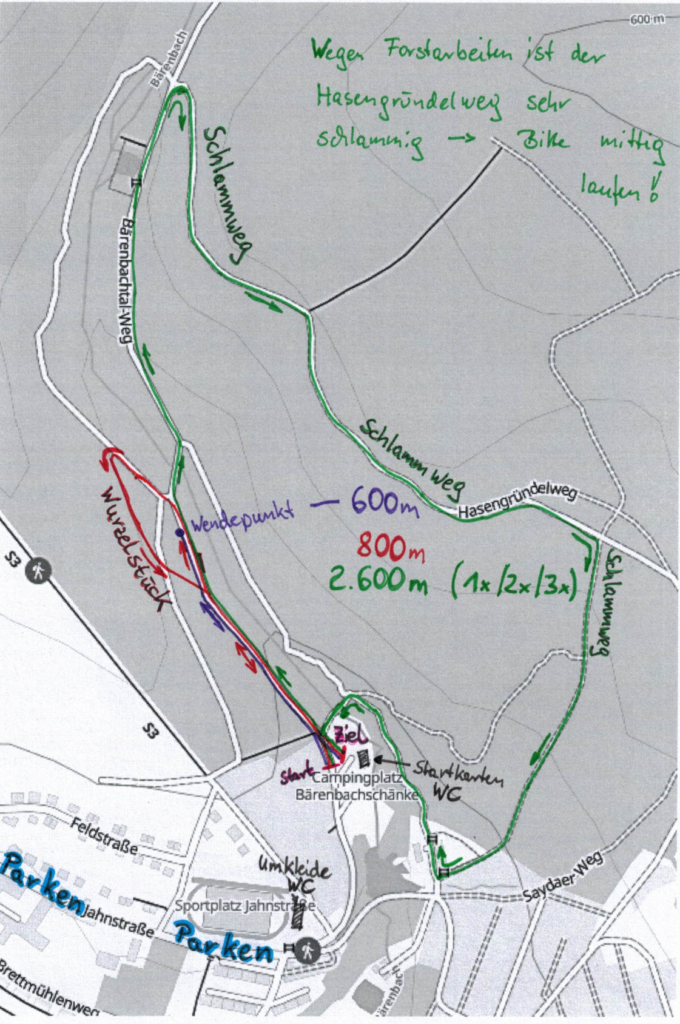 Streckenplan Frühjahrscrosslauf 2023